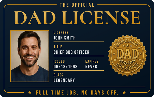 The Official Dad License Card